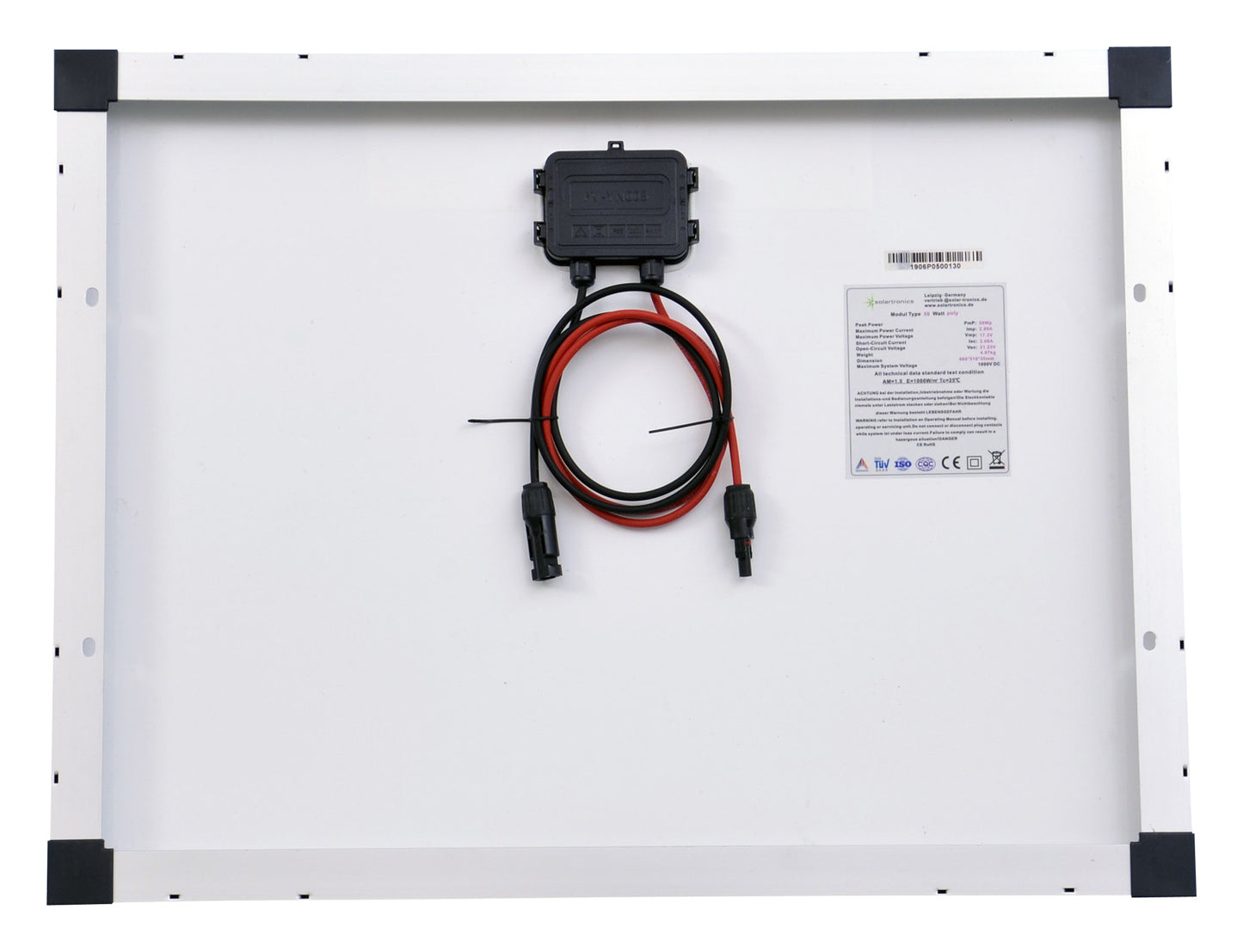 Ausverkauf: Solarmodul 50 Watt Poly Solarpanel Solarzelle 668x508x35cm, passend für die meisten Powerstationen