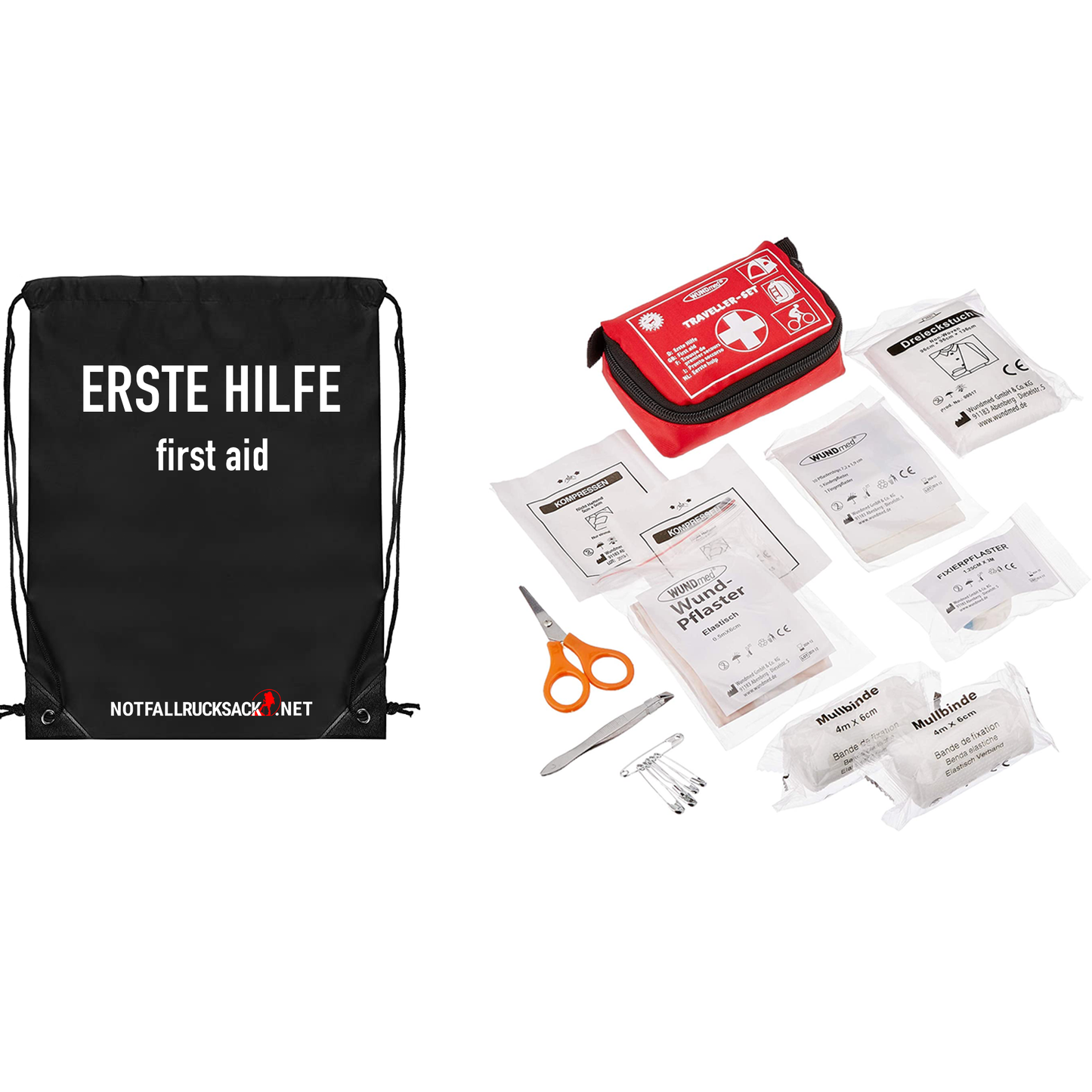 Sac à dos d'urgence de base - y compris la nourriture, le sommeil, les premiers soins