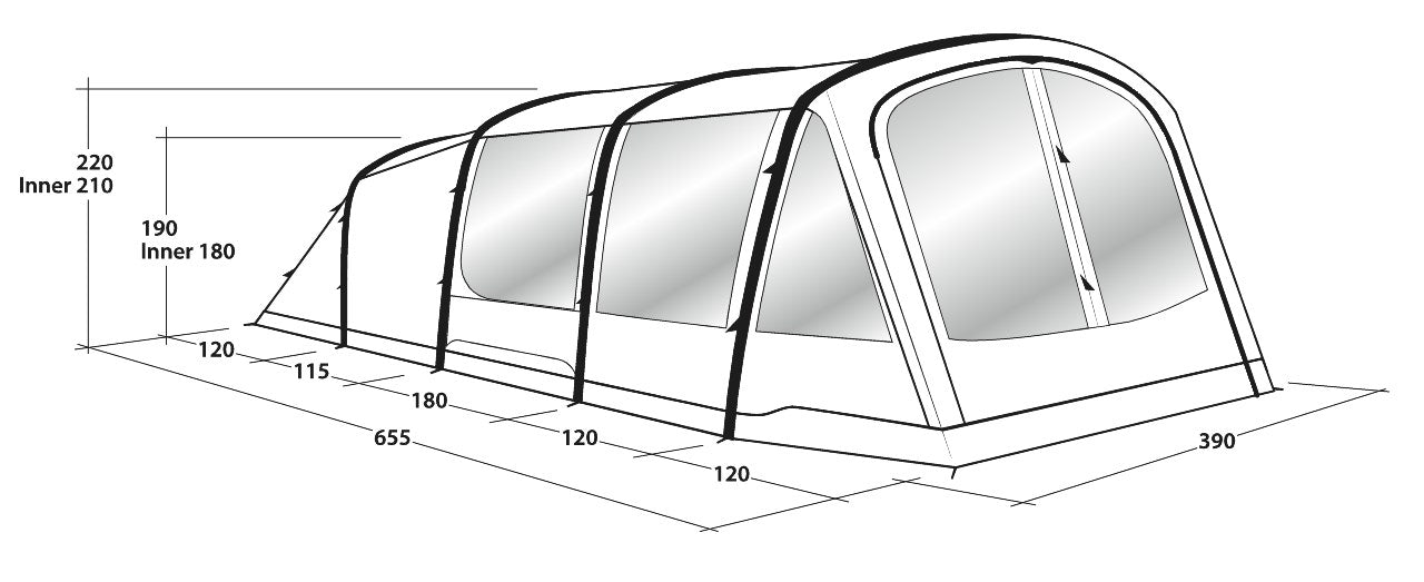 Tunnel tent Parkdale for 6 people