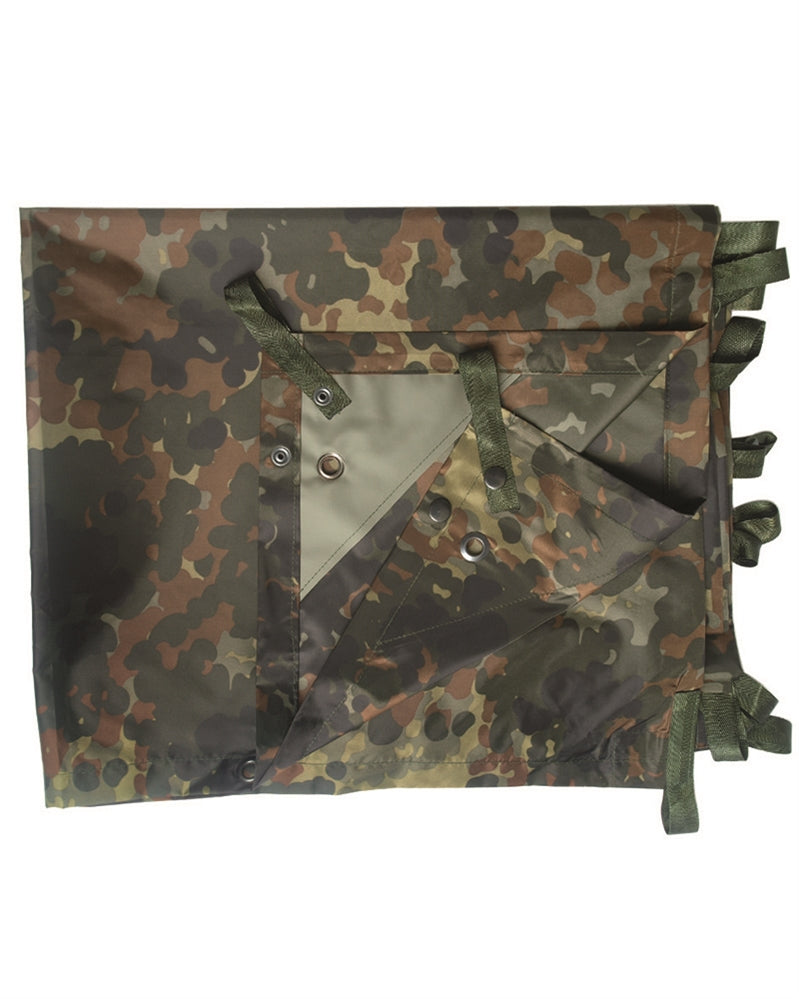 Tarp (Mehrzweckplane) "Basha" in Flecktarn