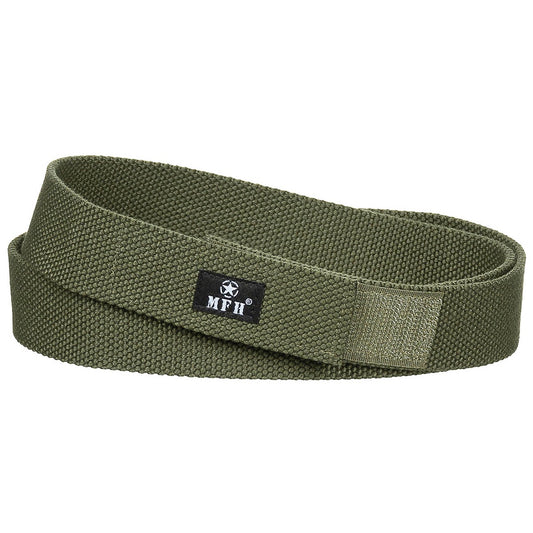 Ceinture, avec fermeture velcro, olive, environ 3,2 cm