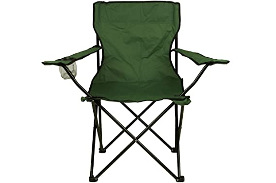 Nexos lot de 2 chaise de pêche chaise de pêche chaise pliante chaise de camping chaise pliante avec accoudoirs et porte-gobelets pratique, robuste, vert foncé clair