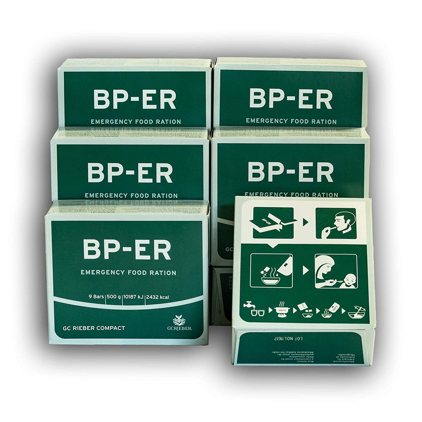 Ration d'urgence BP-ER 7 jours environ 17500kcal - Alimentation d'urgence compacte, durable et légère BP-ER