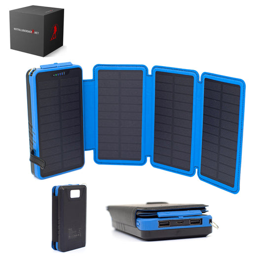Chargeur solaire de banque d'alimentation avec environ 25000 mAh d'alimentation de secours pour panneau solaire avec cellules solaires pliables