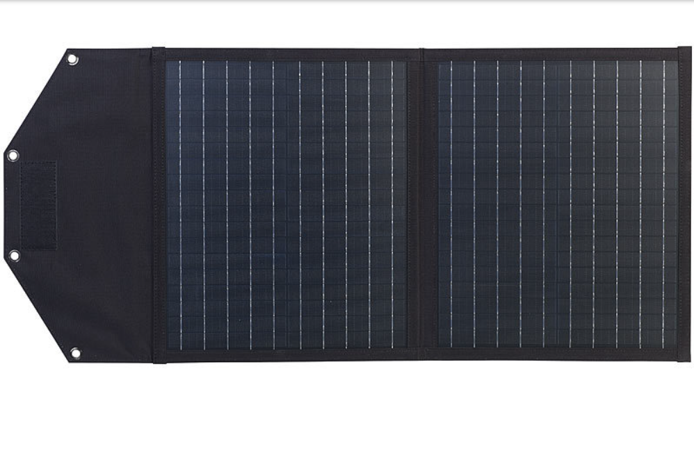 Panneau solaire pliable pour alimentation de secours - 2 cellules solaires monocristallines - connecteur MC4 - 50 W