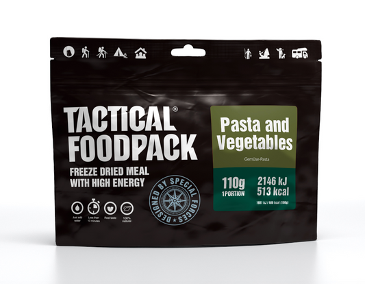 Vegetable Pasta - 110 Grams - Main Course/Main Course - Meal - Emergency Ration/Emergency Food - Emergency Ration/Emergency Supply - Emergency Pack/Meal Pack - Meal Ration - Survival Ration - Survival Food - Nutrients/Nutrition