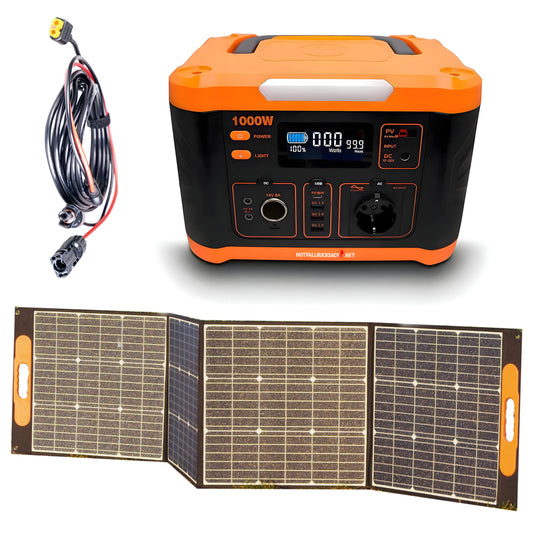 Centrale solaire 1000 watts avec 216000mAh V2 avec prise et panneau solaire 200W