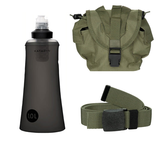 Kit randonnée Premium Katadyn filtre à eau avec bidon Sac bidon et ceinture tactique